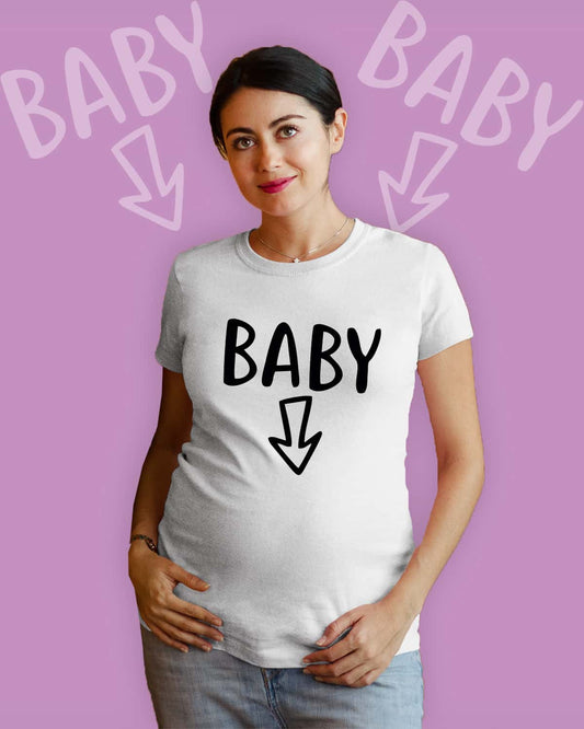 jopo maternity photoshoot ideas poses props indian pregnancy announcement quotes Baby Arrow White