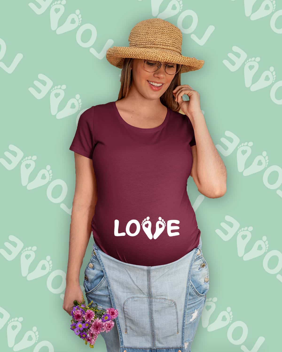 baby bump Love maternity tshirt pregnancy