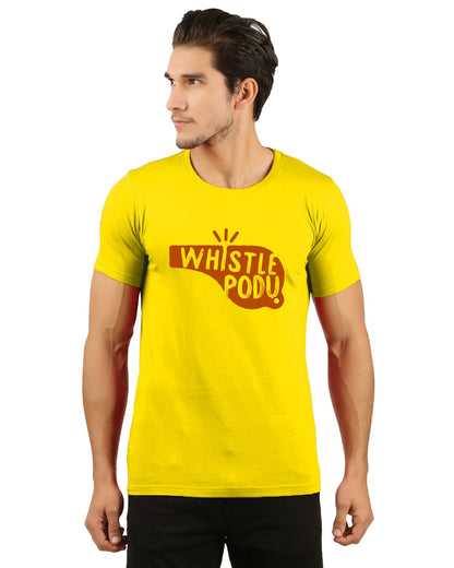 whistle podu printed tshirt yellow
