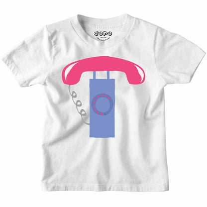 Kid's Alphabet T Telephone Design Multicolor T-shirt/Romper