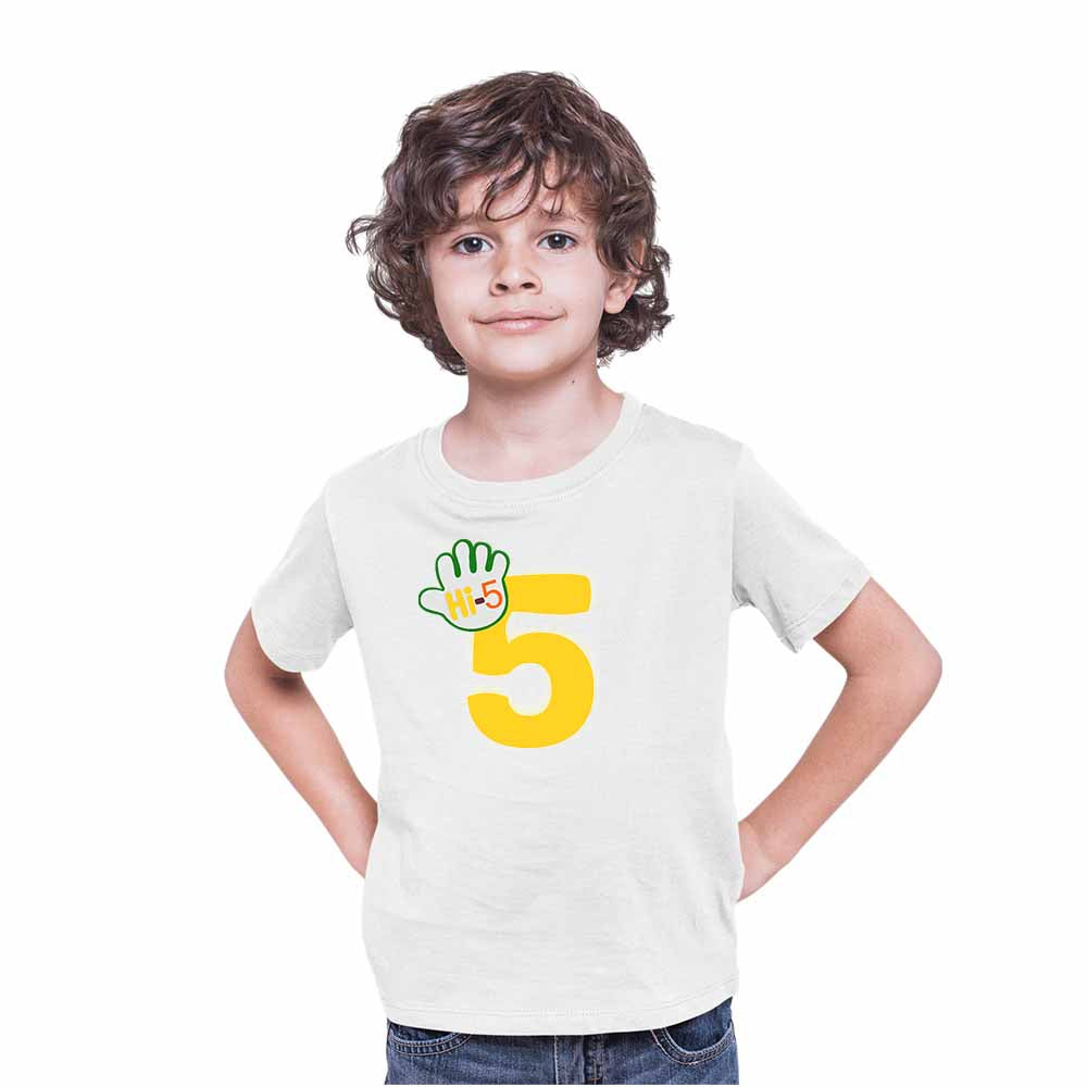 Hi-5 Style 5th Birthday Theme Kids T-shirt