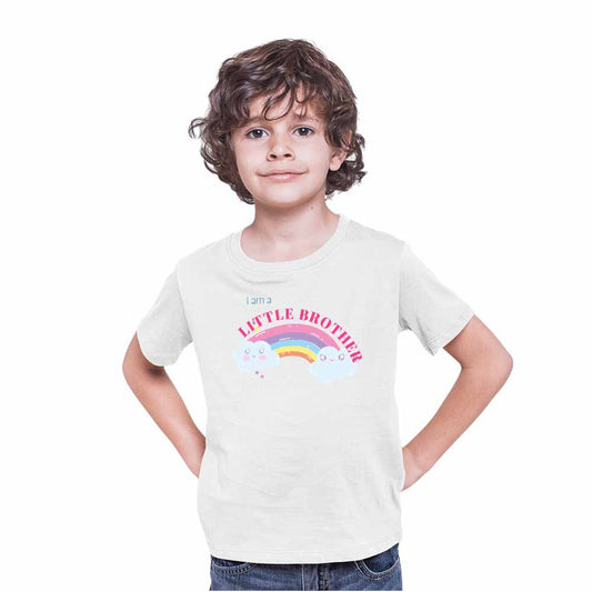 Little Brother Rainbow Design Multicolor T-shirt/Romper