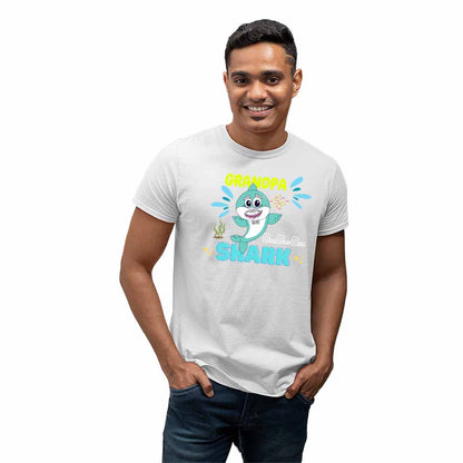 Shark Design Grandpa Multi color men T-shirt