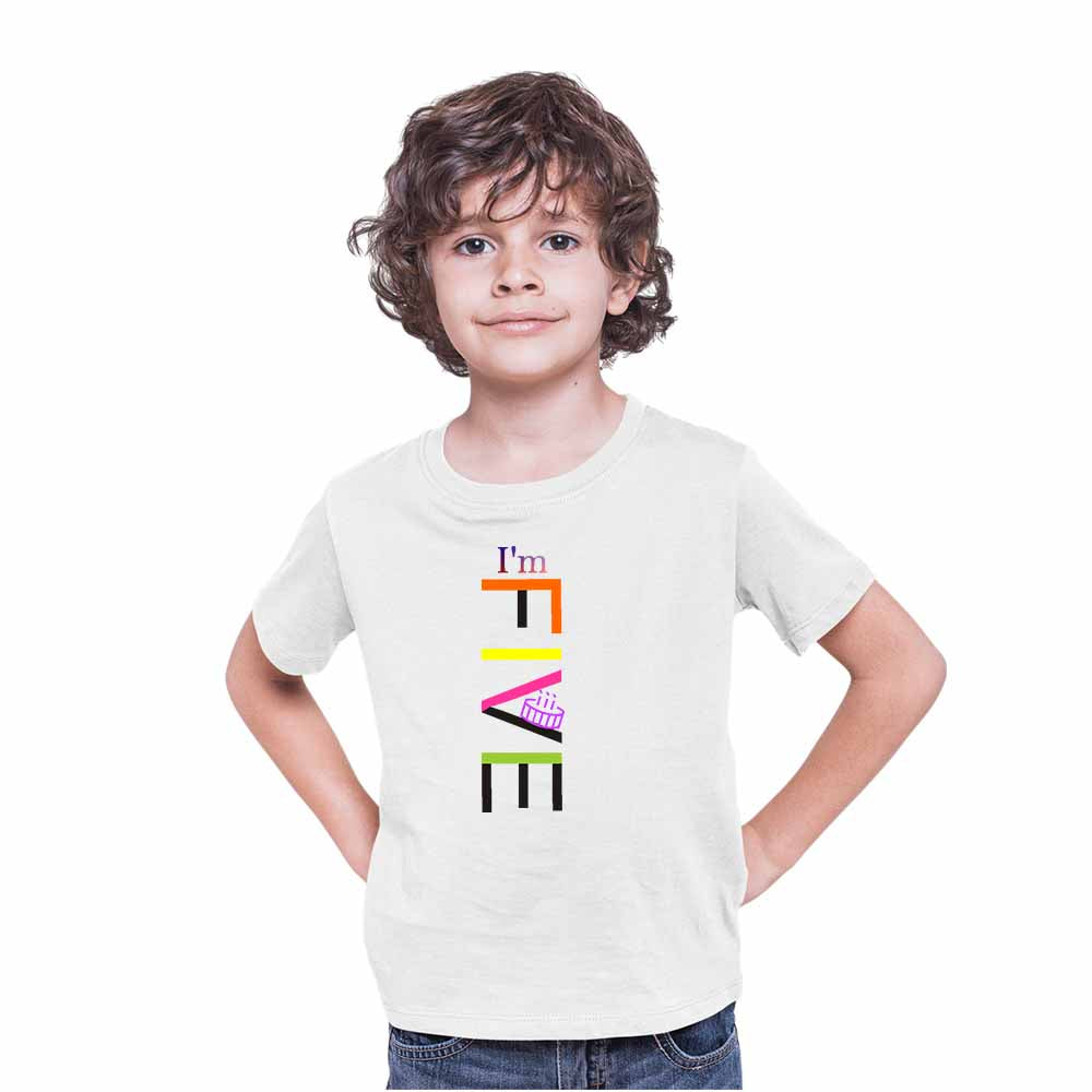 Five Sticky Designed 5th Birthday Theme Kids T-shirt