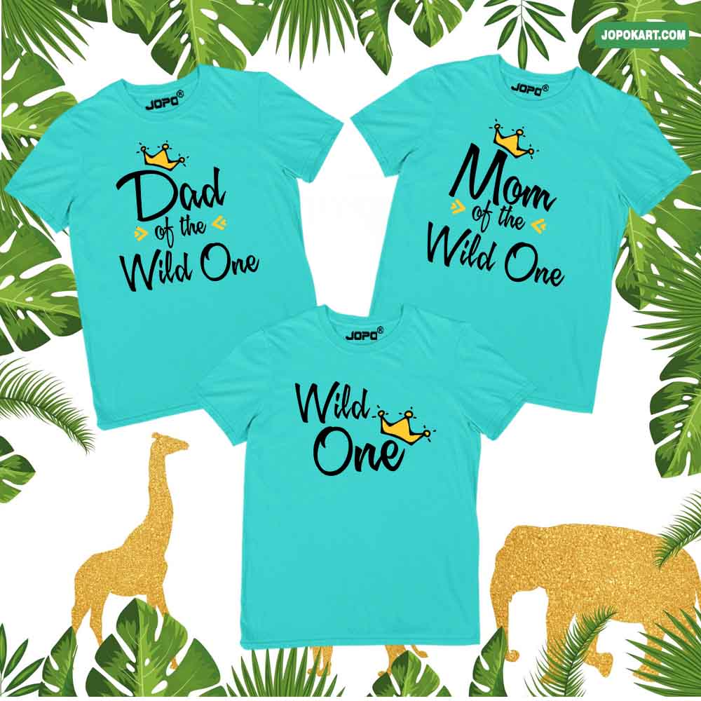 Wild One Themed Birthday Party Tshirts for your little one's first birthday outfits
