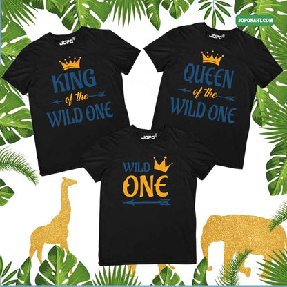 Wild One Themed Birthday Party Tshirts for your little one's first birthday outfits