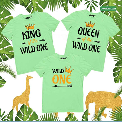 Wild One Themed Birthday Party Tshirts for your little one's first birthday outfits