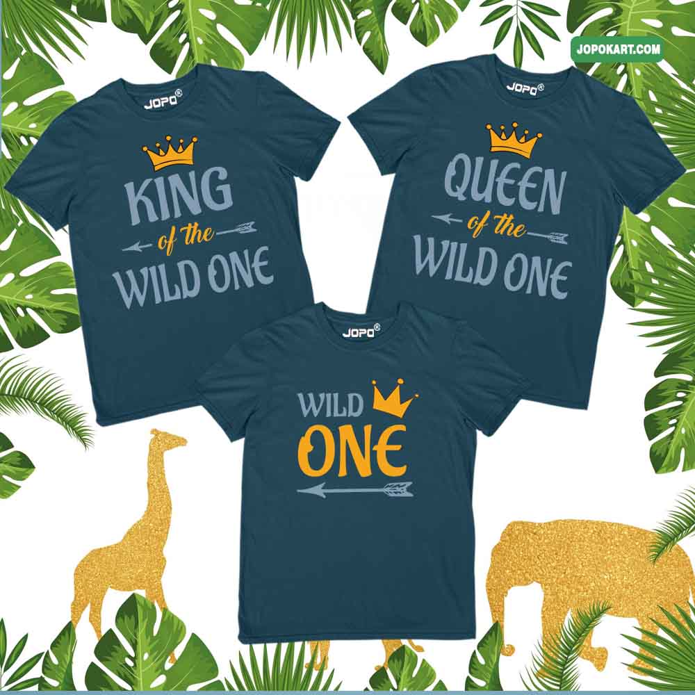 Wild One Themed Birthday Party Tshirts for your little one's first birthday outfits