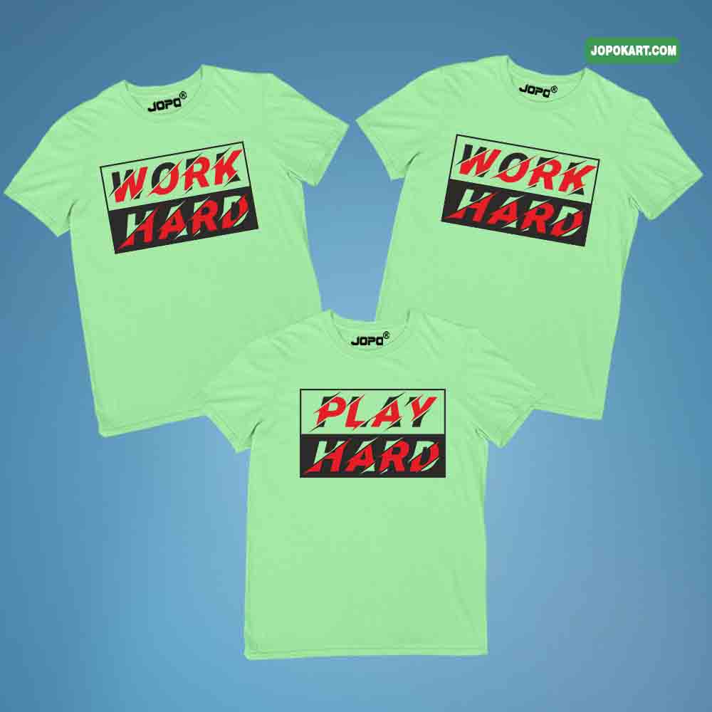 work Hard mint green
