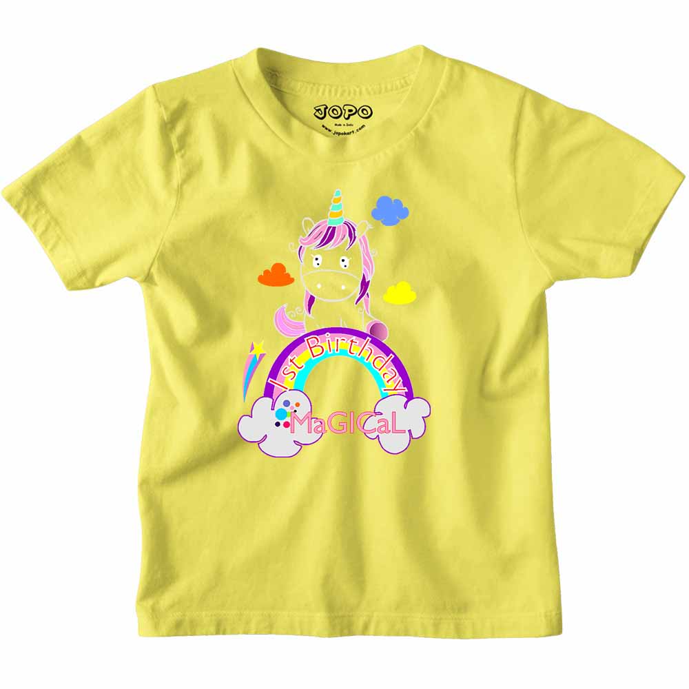1st Birthday Unicorn Design kids T-shirt/Romper