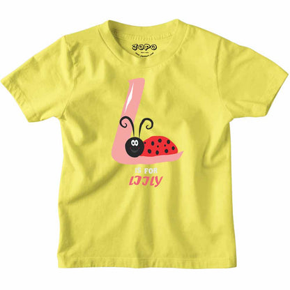 Kid's Alphabet 'L for Liily' name Multicolor T-shirt/Romper