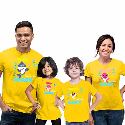 Shark Designed Family Theme T-shirts